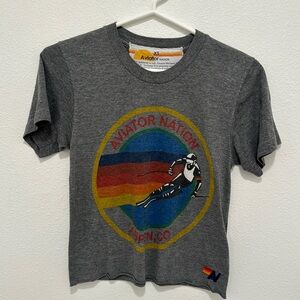 Aviator Nation cropped boyfriend tee from Aspen, Colorado. XS